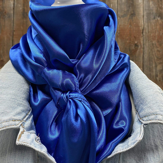 Solid Electric Blue Wild Rag - Western Scarf