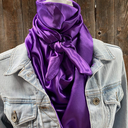 Solid Purple Wild Rag - Western Scarf