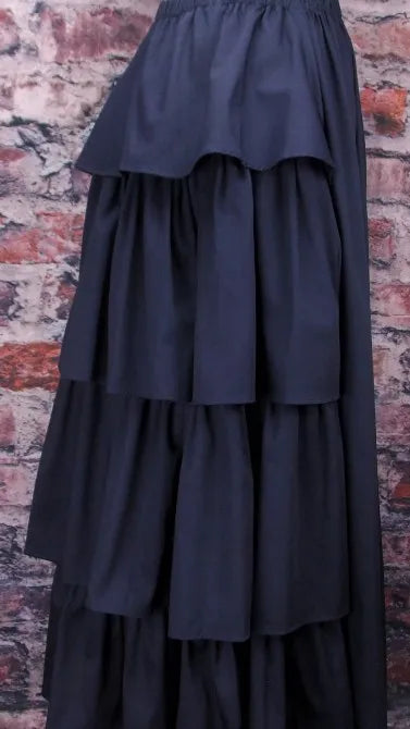 Marinblå kjol "Bustle skirt"