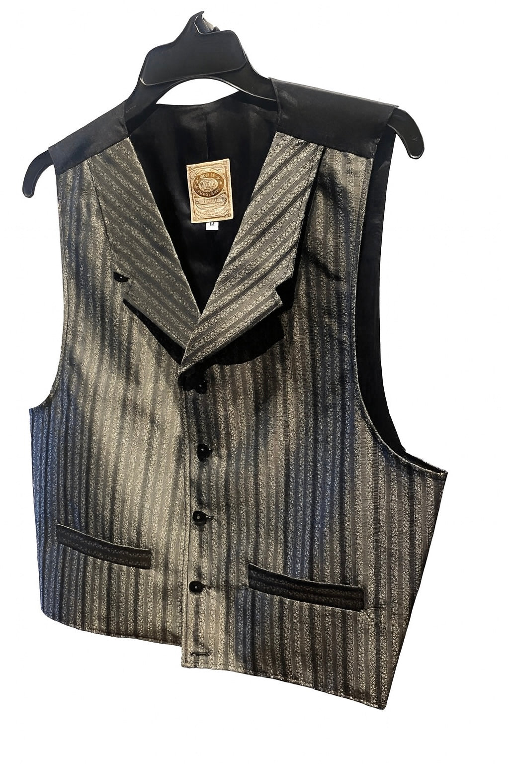 Randig väst i svart/silver