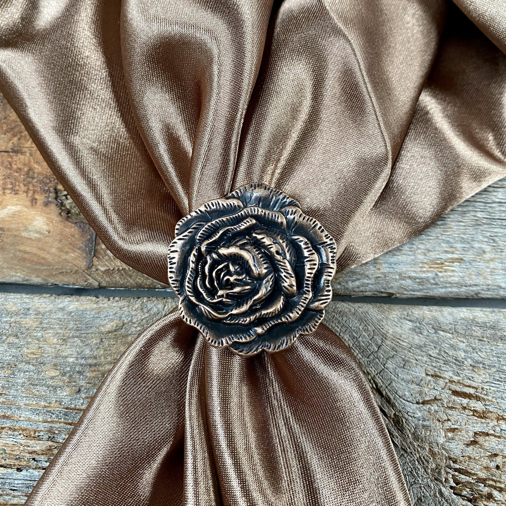 Wild Rag Copper rose western concho slide