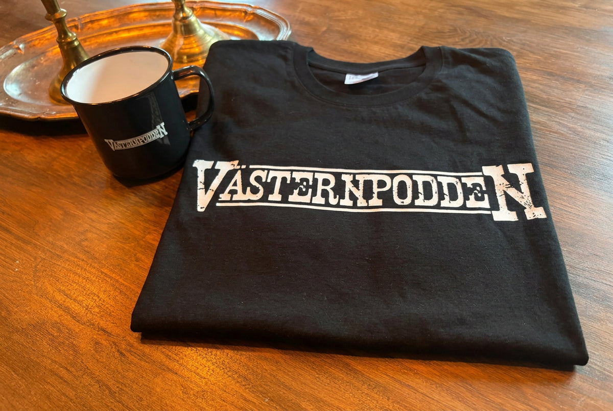 Västernpodden mugg och svart T-shirt paket