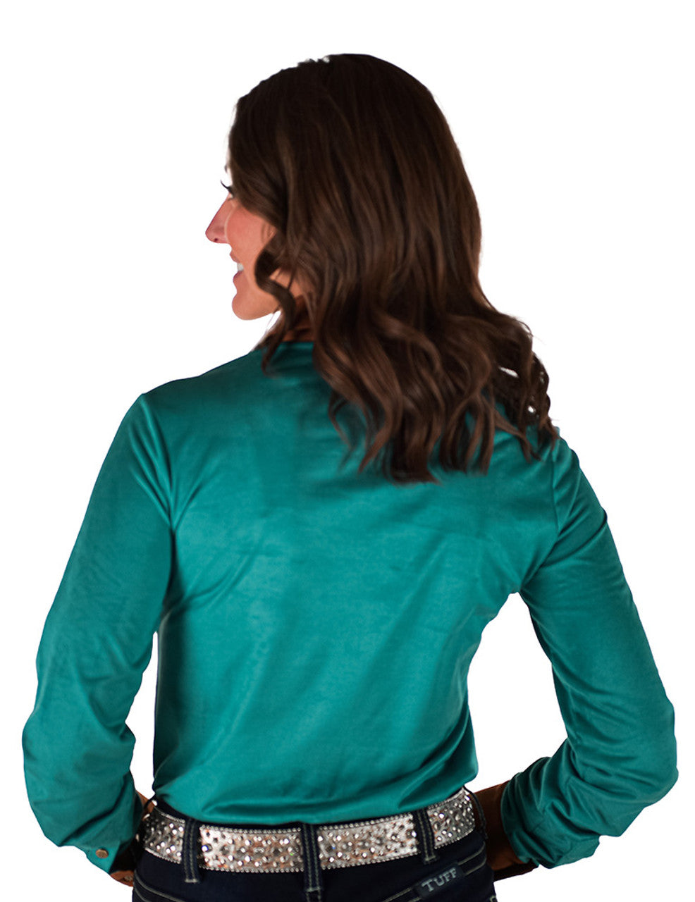 Turquoise Pullover Button Up