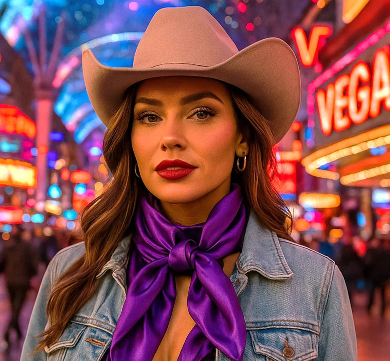 Solid Purple Wild Rag - Western Scarf