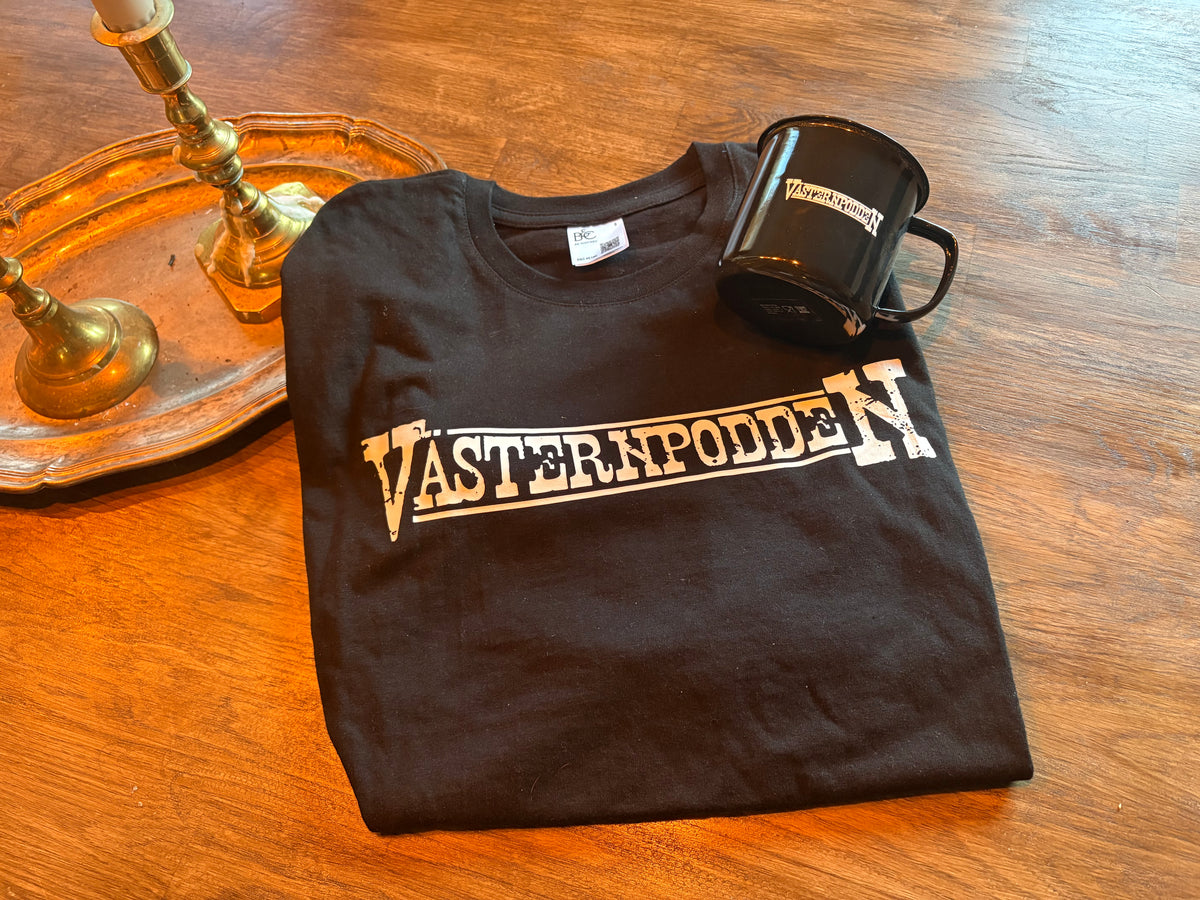 Västernpodden mugg och svart T-shirt paket