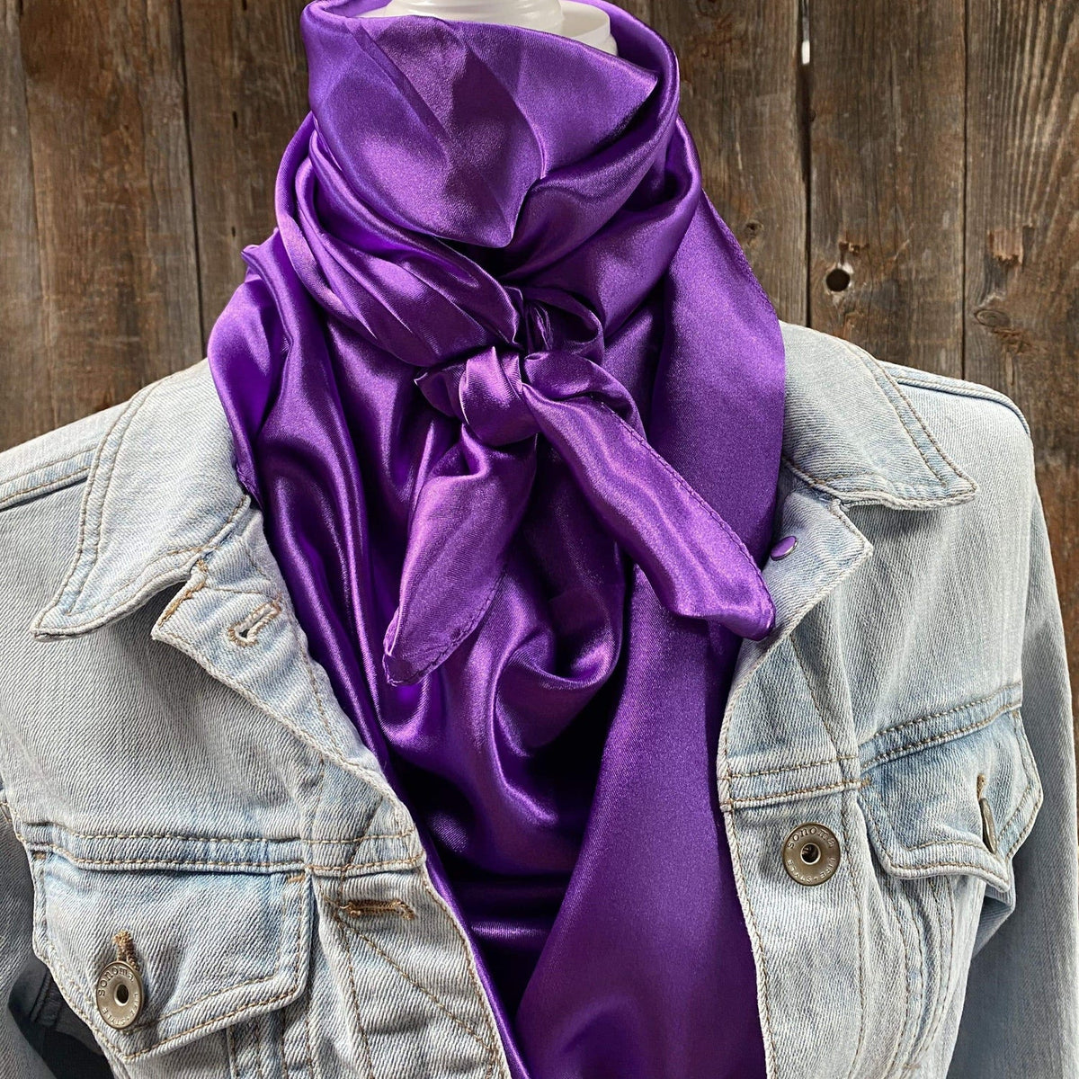 Solid Purple Wild Rag - Western Scarf