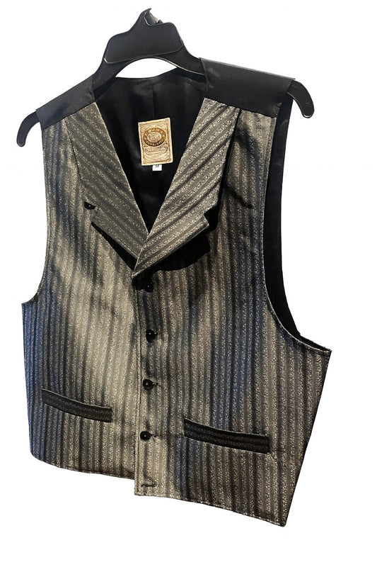 Randig väst i svart/silver