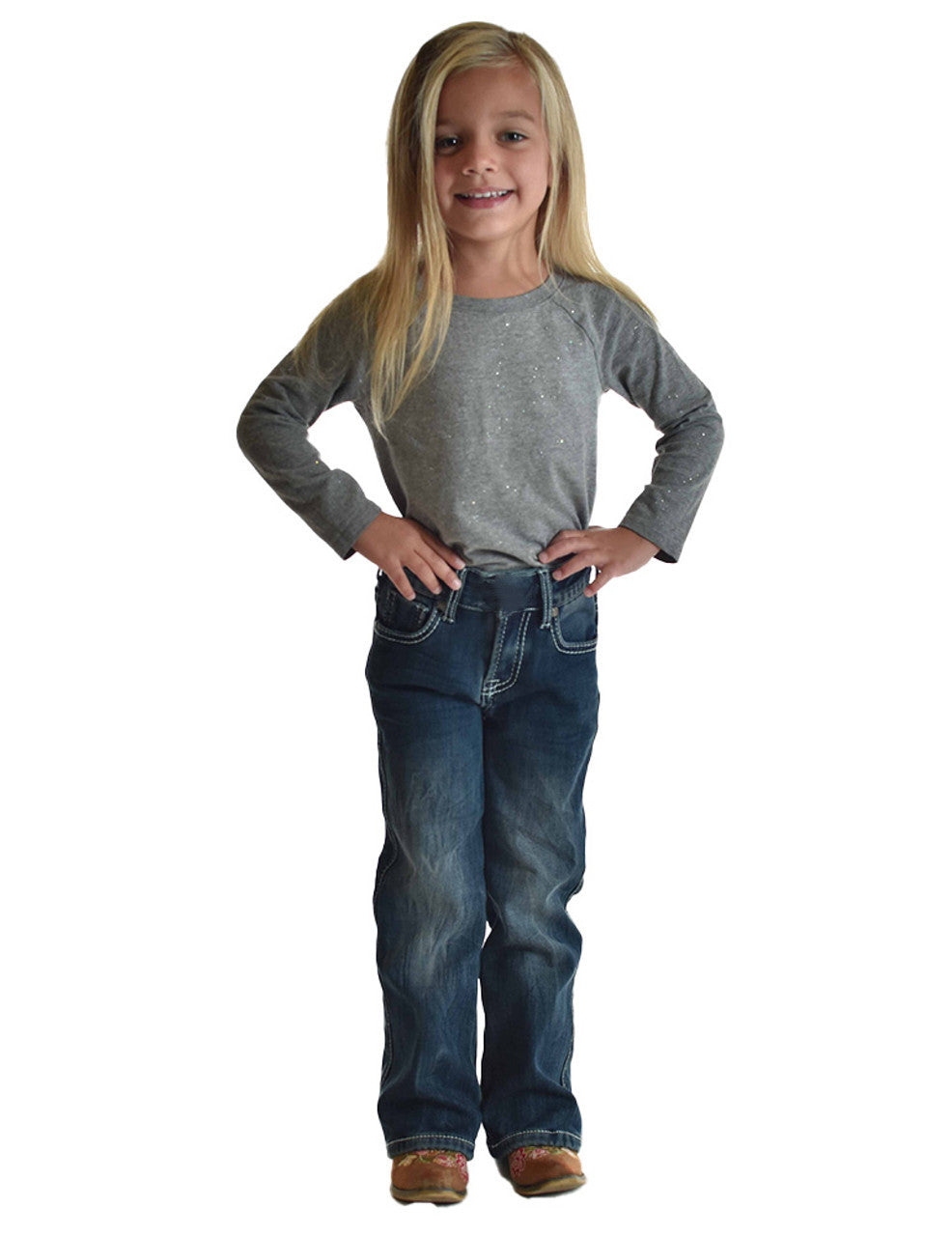 Girls Edgy Winter Bootcut Jeans