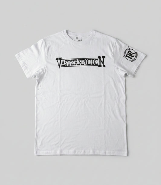 Västernpodden T-shirt stort tryck Vit