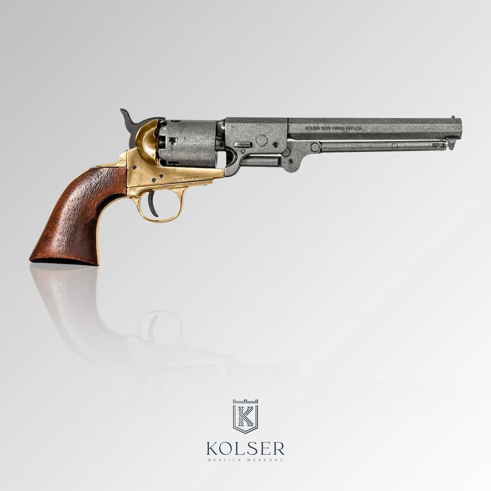 Colt Navy 1851 Old gray + Brass Replika