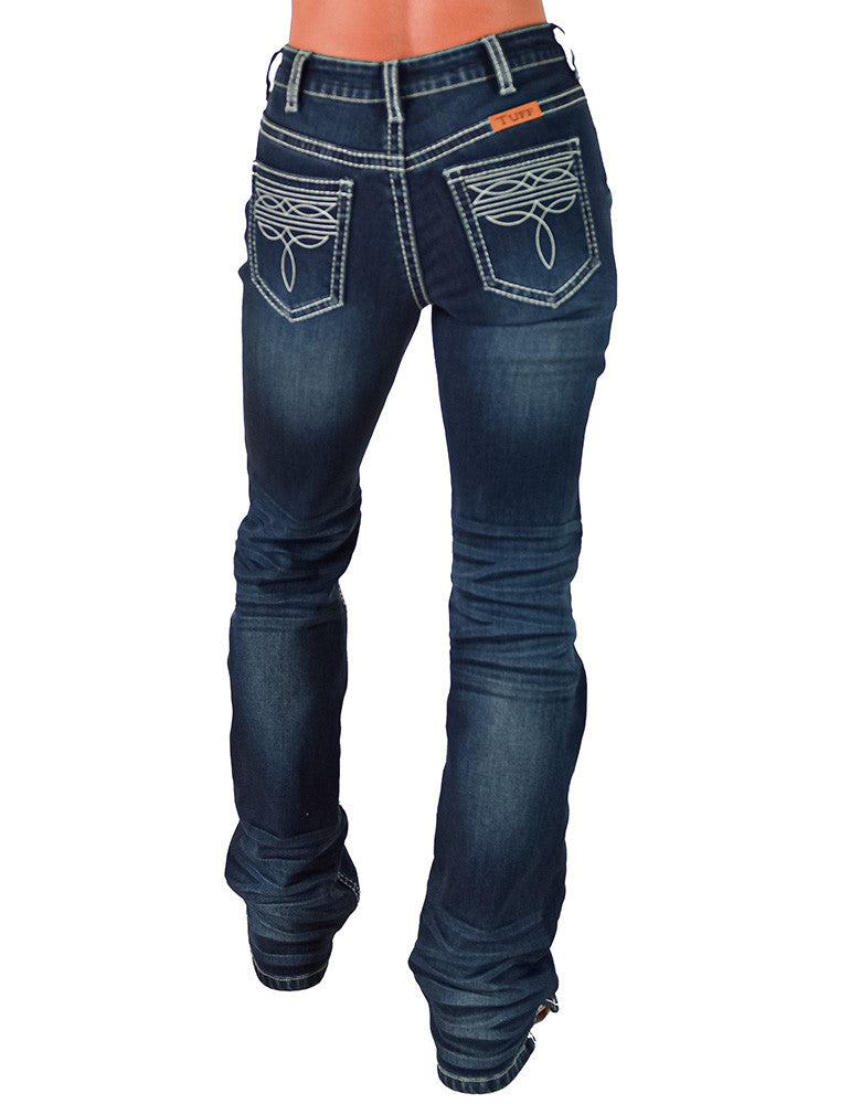 Boot Stitch White Flannel Jeans